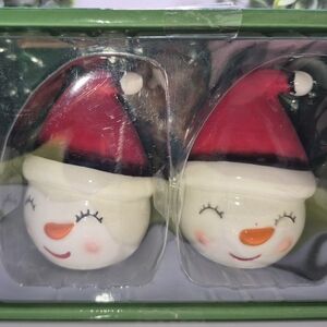 Holly & Moss Snowman SALT & PEPPER SHAKERS, NEW IN BOX